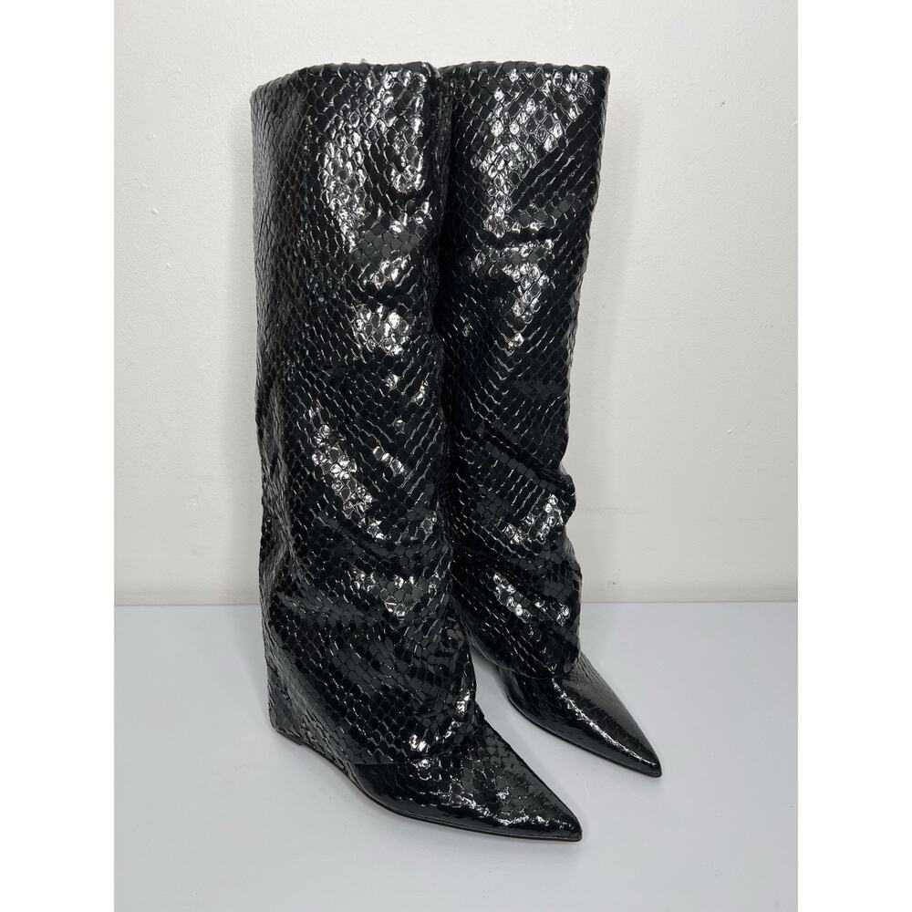 Steve Madden Paley Snake Embossed Synthetic Boot … - image 6